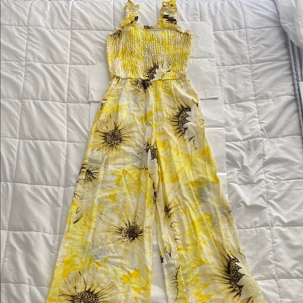 H&M Sunflower Print Jumpsuit (never worn!)